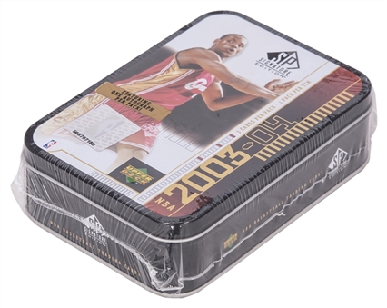 2003-04 Upper Deck SP Signature Edition Factory Sealed Tin Hobby Box (1 Pack) - Possible Lebron James Rookie Card!